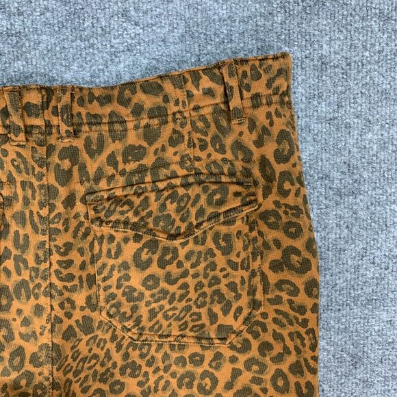 Sanctuary x Anthropologie Cheetah Ankle Zip Pants Womens S Small Pecan Joggers - Picture 11 of 13